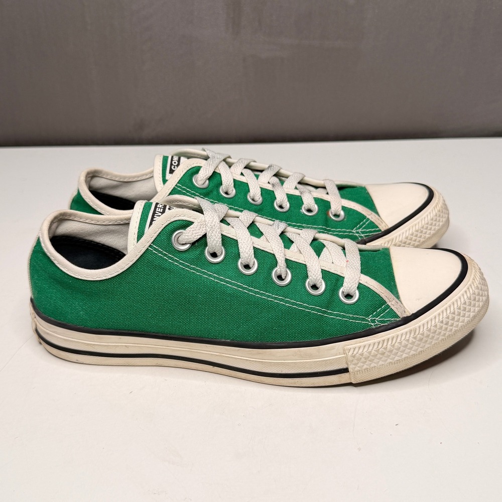 Converse Chuck Taylor All Star Shoes W8.5 M6.5 Green Canvas Lace Up Sneakers